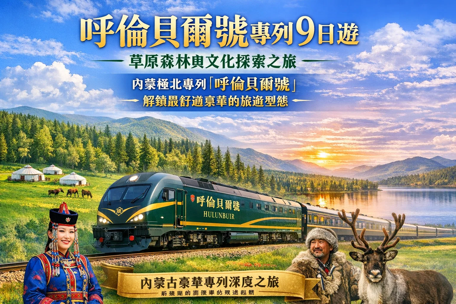呼倫貝爾號專列9日遊 草原森林與文化探索之旅