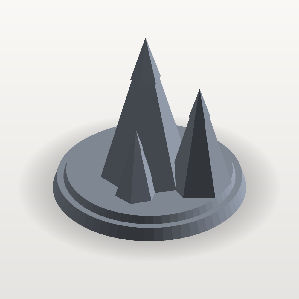 洛矶山脉纪念峰 3D列印纪念摆件